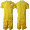Polen Torwart Heimtrikot EM 2024 Kurzarm (+ kurze hosen)